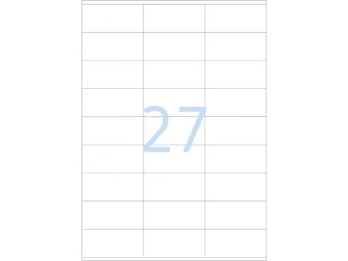Etiketten universele labels A4 permanent 70x32mm Wit 2700 stuks