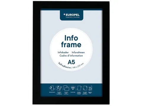 zelfklevend kader ft A5, zwart, pak van 2 stuks