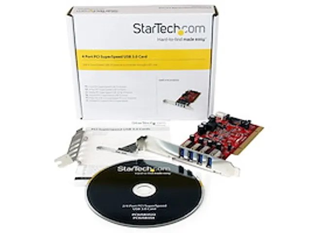 4 Poorts PCI SuperSpeed USB 3.0 Adapterkaart met SATA/SP4 Voeding