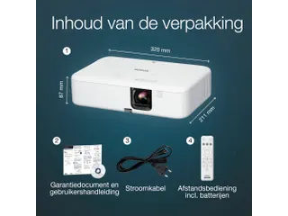 CO-FH02 Smart Full HD-projector, 3000 lumen, scherm van maximaal 391 i - 3