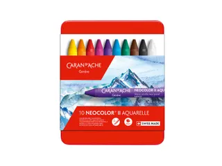 Waskrijt Caran d'Ache neocolor-II 10 stuks assorti - 1