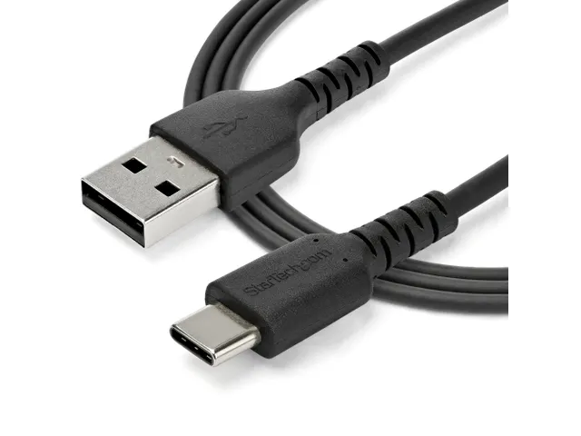USB 2.0 naar USB-C kabel 2 Meter Zwart