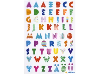 Etiket Herma 6291 Kleurrijke Letters Stone 62 stuks - 1