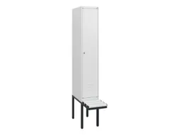 locker met bank,HxBxD 1950x300x815mm,1vak,vak B 300mm,cil.-slot