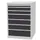 ladekast,HxBxD 1019x705x736mm,7lade(n),cilinderslot,romp RAL7035