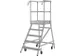 bordestrap,verrijdbaar,bordes H 1,2m,5treden,aluminium,4zwenkwielen