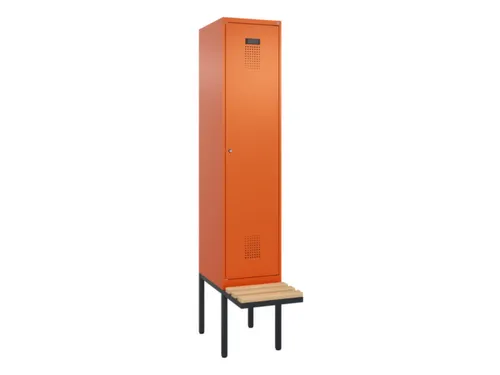 locker met bank,HxBxD 2120x400x815mm,1vak,vak B 400mm,cilinderslot