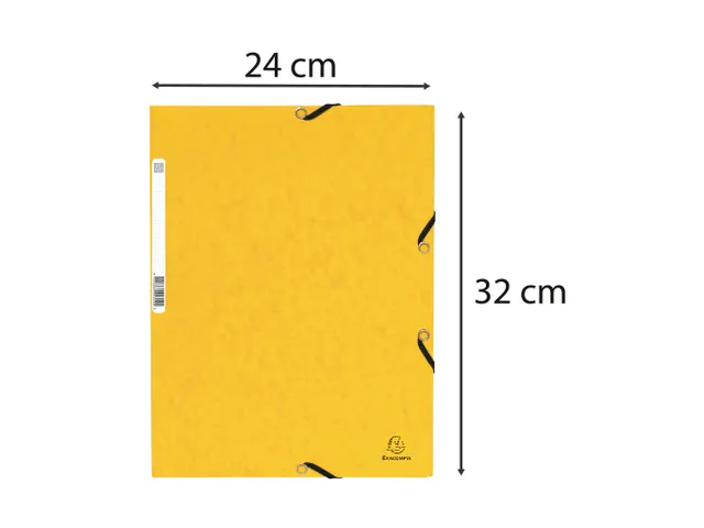 Elastomap 3 kleppen glanskarton 355gm² - A4-Geel