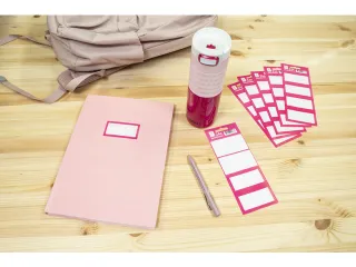 Boeketiket Kangaro 24 etiketten 6 vellen van 4 stuks roze - 4
