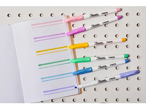 Markeerstift Sharpie S-note Beitel blister à 12 kleuren Assorti