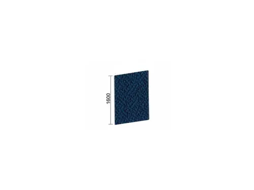 geluidabsorberende scheidingswand,HxBxD 1600x800x41mm,wand stof,blauw