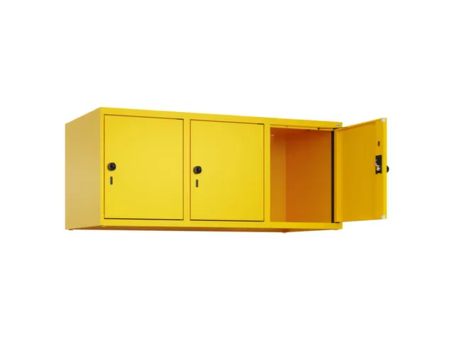 opzetkast,v. locker,3vak.,vak B 400mm,HxBxD 500x1200x500mm