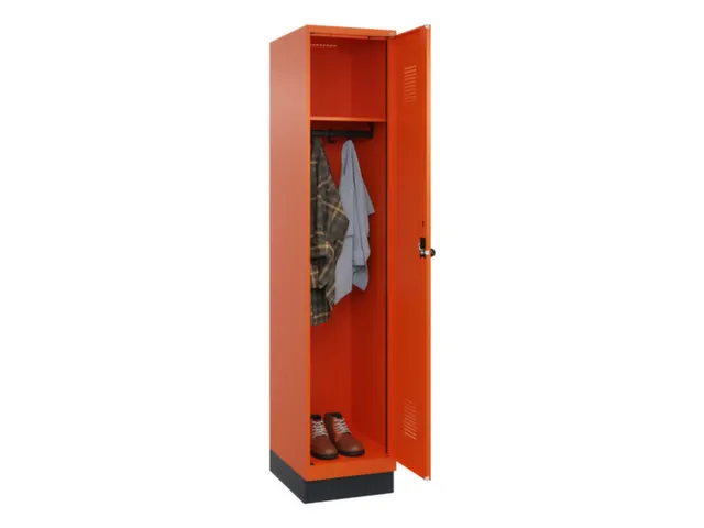 locker,HxBxD 1950x400x500mm,1vak,vak B 400mm,draaigrendel,sokkel