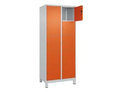 lockerkast,HxBxD 1950x800x500mm,2x5vakken,vak B 400mm,cil.-slot,voeten