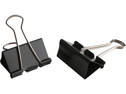 Foldbackclip, 41 Mm, Zwart, Doos Van 12 Stuks