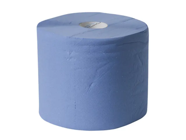 Poetsrol verlijmd blauw 2-laags 2 Rol