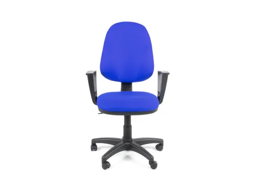 Bureaustoel EN1335 Linea Tiger 01 blauw/blauw met armleuning