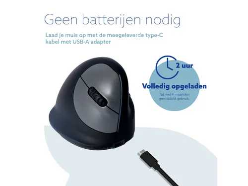 HE Break Ergonomische muis R-Go Small Rechts draadloos Zwart