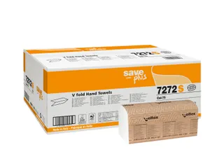 Handdoek Celtex Save V-vouw 2-laags wit doos 15 pak a 200 vel 21,5 x 2 - 1
