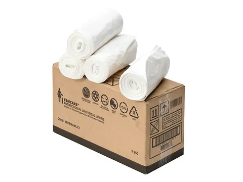 Antimicrobiële afvalzak wit 23 Liter 61x59 cm dameshygiënebak