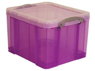 Opbergdoos 35 Liter Paars Transparant - 1