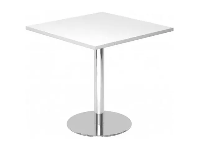 vergadertafel,HxBxD 745x800x800mm,vierkant,schotelvoet chroom