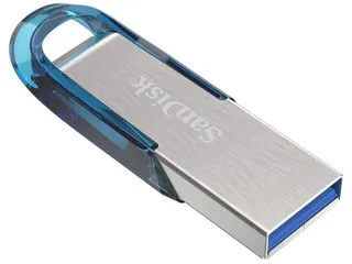 SanDisk Ultra Flair USB Stick 128GB USB Type-A 3.2 Gen 1 Blauw Zilver - 1