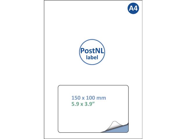 Retourlabel POSTNL label A4 150x100mm 1000 Vel