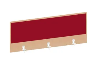 baliepaneel,v. bureau,aanbouw achter,B 1200mm,NE-esdoorn,BN4011-rood - 1