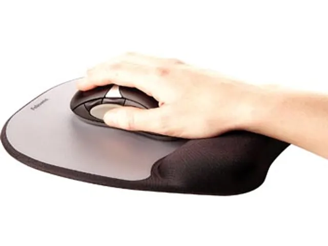 Muismat Polssteun Fellowes Zacht Schuimkussen Zilver Lijnen