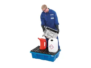 PE-opvangbak,v. 2x60l vat,opvangvol. 60l,HxBxD 325x645x795mm - 2