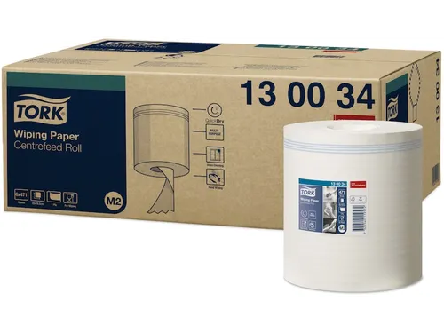 Tork 130034 Poetspapier M2 Premium Centerfeed 1-laags Wit 165m