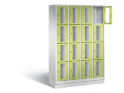 Lockerkast 1800x1190x500mm 4x4 vakken Cilinderslot, Sokkel, RDS1108060