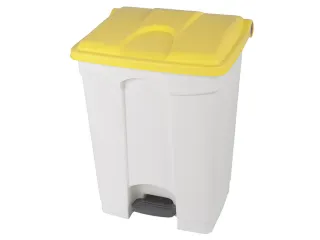 pedaalemmer,1x70l,HxBxD 673x495x412mm,romp PP wit,deksel PP geel - 1
