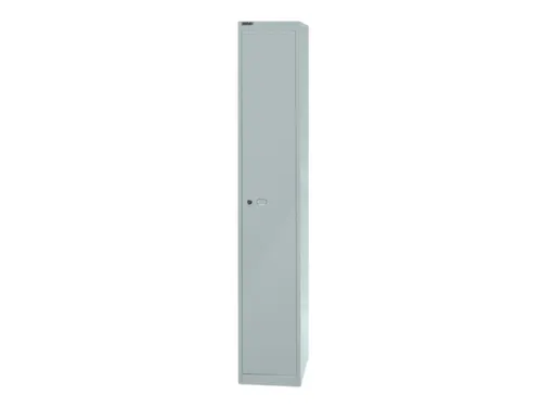 garderobekast,HxBxD 1802x305x457mm,1vak,cil.-slot,romp lichtgrijs