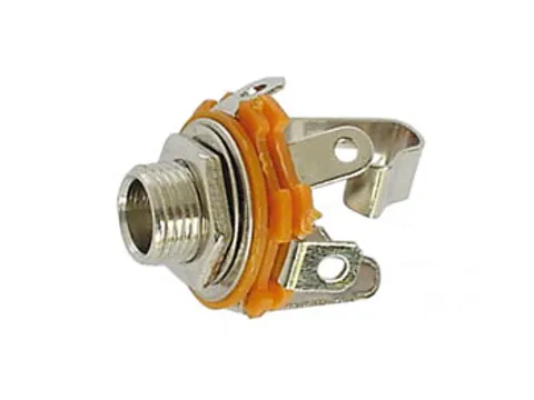 Vrouwelijke 6.35mm Stereo Jack - Open Circuit - Chassismontage