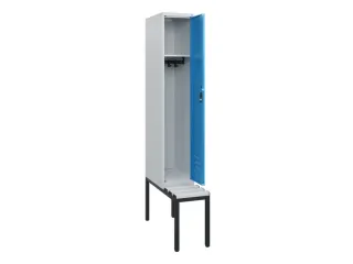 locker met bank,HxBxD 1950x300x815mm,1vak,vak B 300mm,cil.-slot - 2