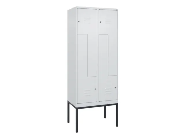 Z-garderobekast,HxBxD 2120x800x500mm,vak B 200/400mm,cil.-slot