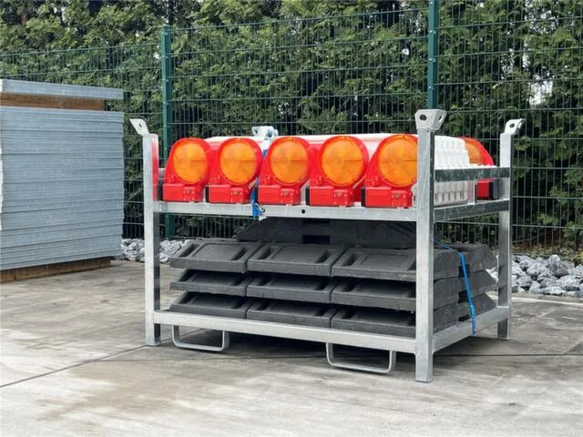 Bakenset,10Bakens M. Lampen,Voetplaten,1Opslag-/Transportpallet
