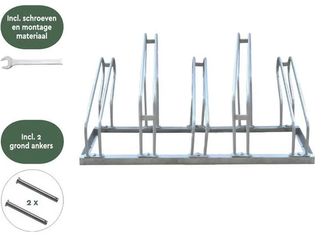 Fietsenrek Zilver 6 Fietsen BS500