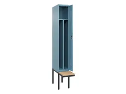 locker met bank,voor scheiding van kleding,HxBxD 2120x300x815mm,1vak
