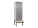 locker met bank,voor scheiding van kleding,HxBxD 2120x600x815mm,2vak