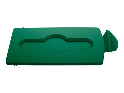 Deksel Rubbermaid Slim Jim Recyclestation gesloten groen