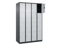 lockerkast HxBxD 1850x1200x500mm 4x4vakken cil.-slot staand op vloer