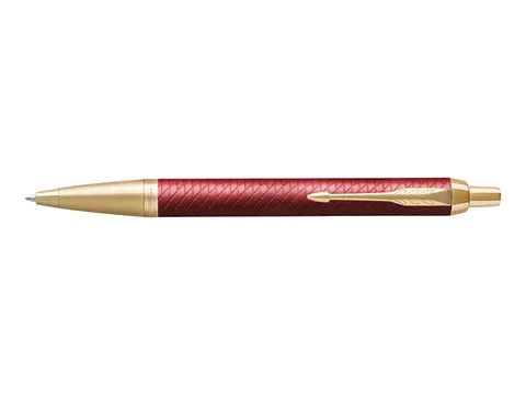 Balpen Parker IM Premium Red Lacquer GT Medium Blauwe inkt
