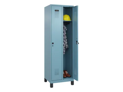 locker,HxBxD 1950x600x500mm,2vak,vak B 300mm,draaigrendel,voeten