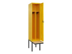 locker met bank,voor scheiding van kleding,HxBxD 2120x400x815mm,1vak