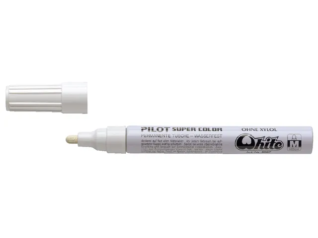 Viltstift Pilot Super Color Lakmarker Ronde Medium punt Wit
