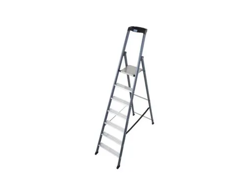 trapladder,eenzijdig,7treden,bordes met profiel,Stand H 1,5m