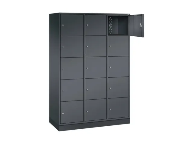 grootvolume-lockersysteem,HxBxD 1950x1220x500mm,3x5vakken,cil.-slot
